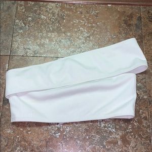 white bikini top nwot